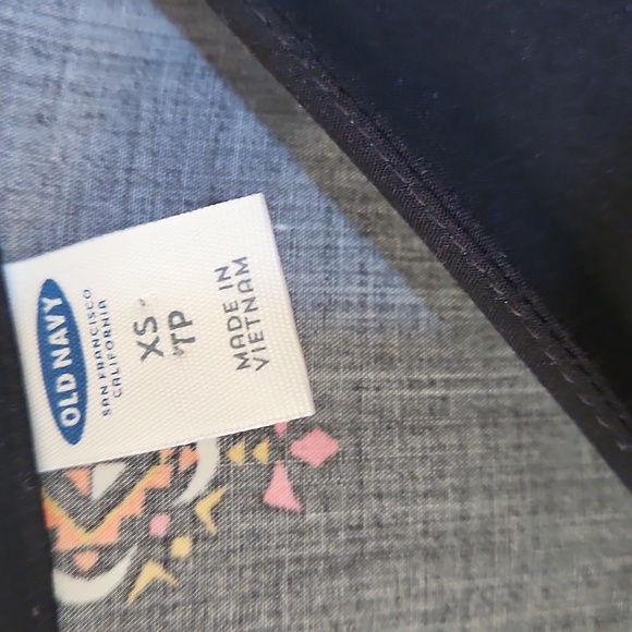 NWT Old Navy Black Patterned Dress, XS - Picture 2 of 5